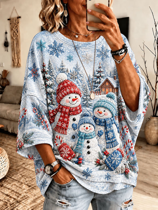 Women's Christmas Print Casual Top