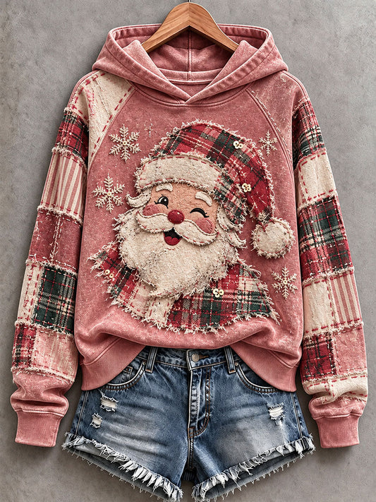 Women's Pink Santa Hoodie