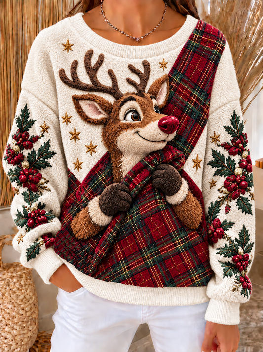 Women's Christmas Flannel Sweatshirt