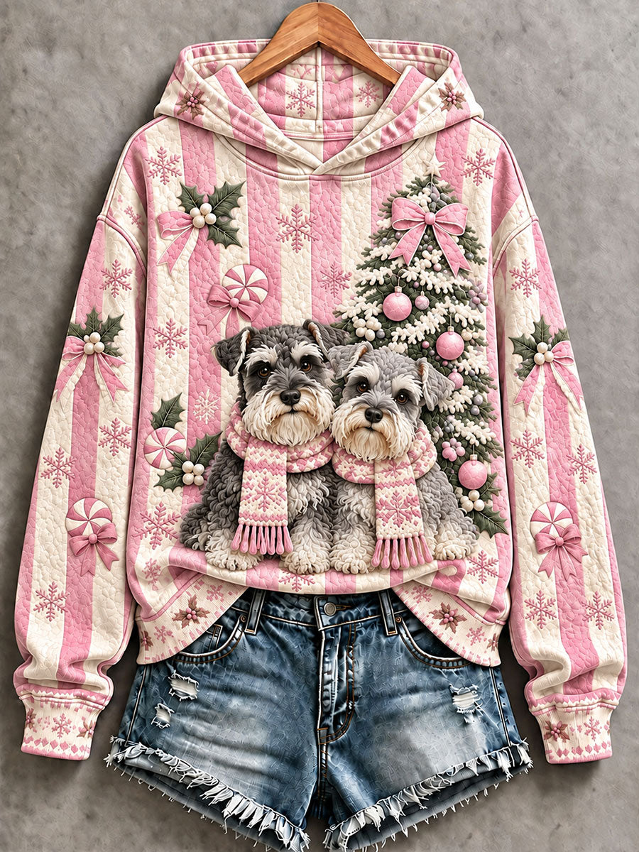 Women's Dog Art Print Casual Hoodie
