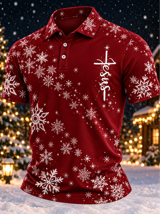 Men's Christian Christmas Printed polo shirt