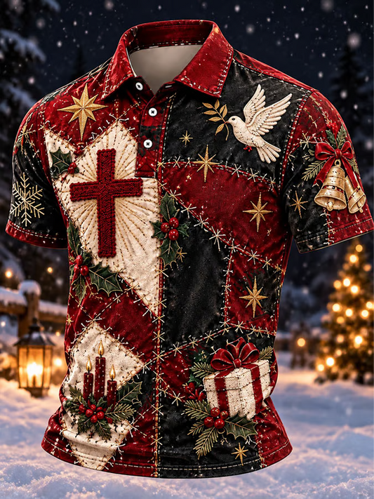Men's Christian Christmas Printed polo shirt