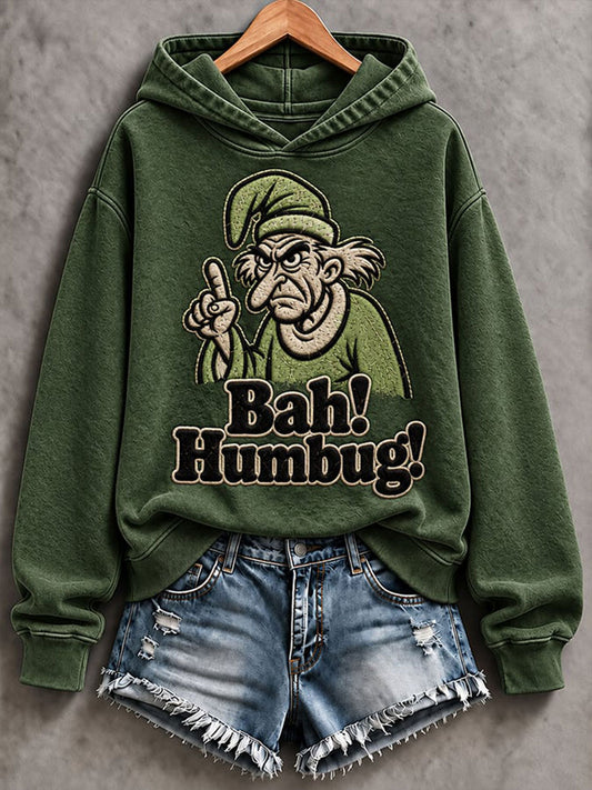 Women's Bah Humbug Print Regular Sweatshirt