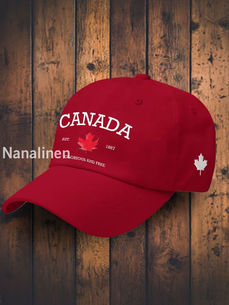 Unisex Canada Gloruous&Free Printed Hat