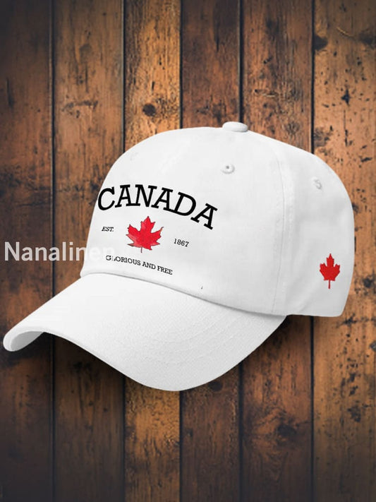 Unisex Canada Gloruous&Free Printed Hat