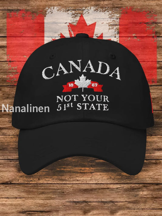 Unisex Canada Not Your 51st State Defend Canada Hat Black / JM