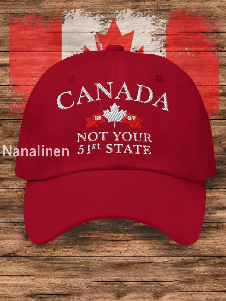 Unisex Canada Not Your 51st State Defend Canada Hat Red / JM