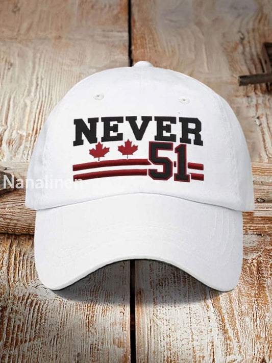 Unisex Canada Print Hat White / JM