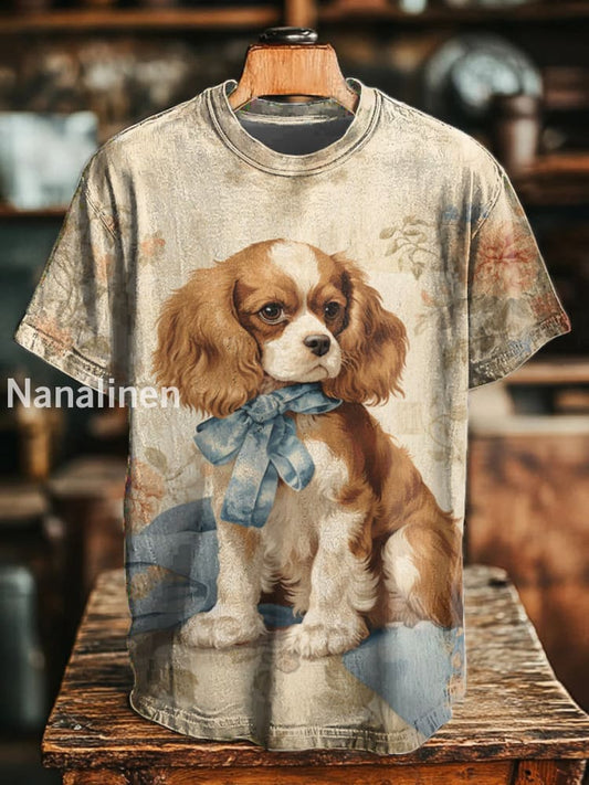 Unisex Cavalier King Charles Beagle vintage t-shirts As picture / S