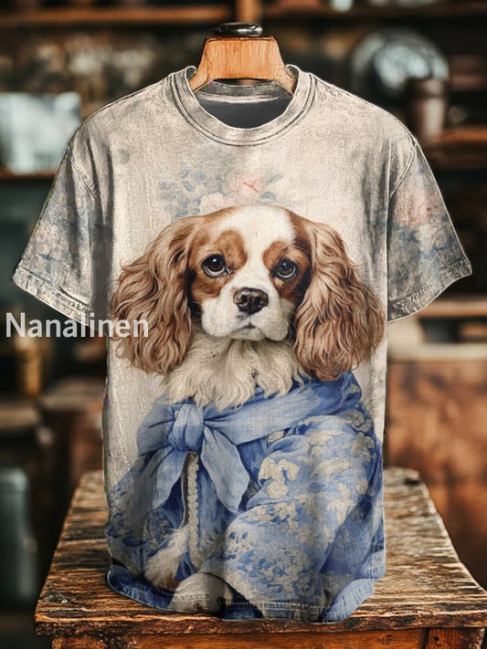 Unisex Cavalier King Charles Beagle vintage t-shirts As picture / S