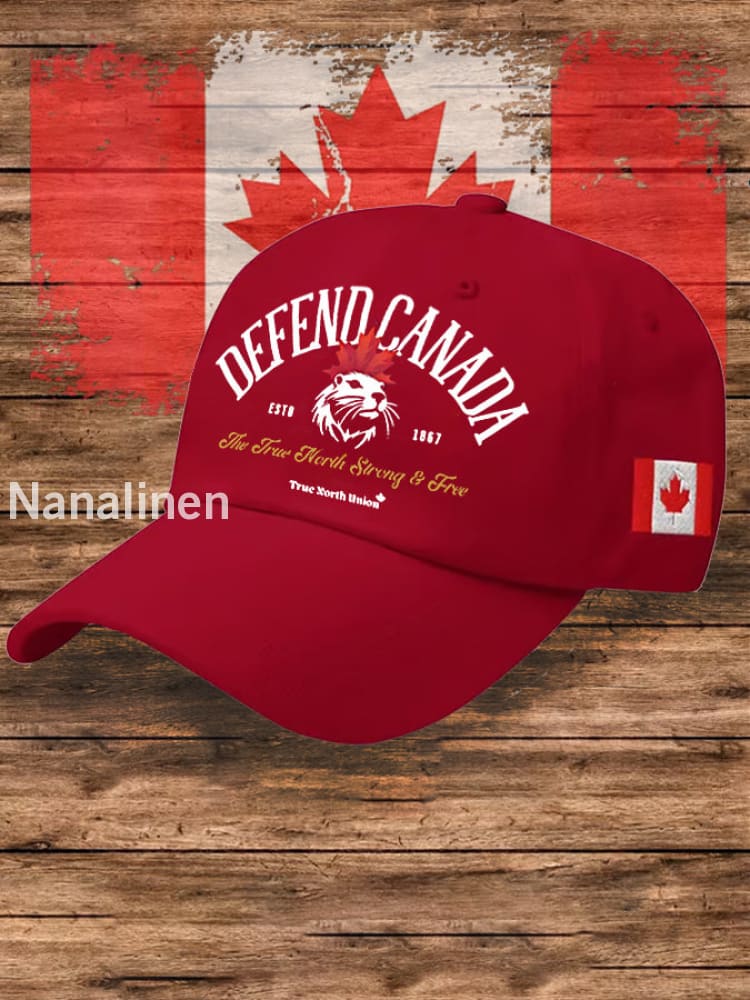 Unisex Defend Canada Hat Red / JM