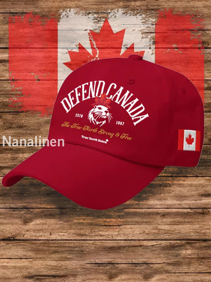 Unisex Defend Canada Hat Red / JM