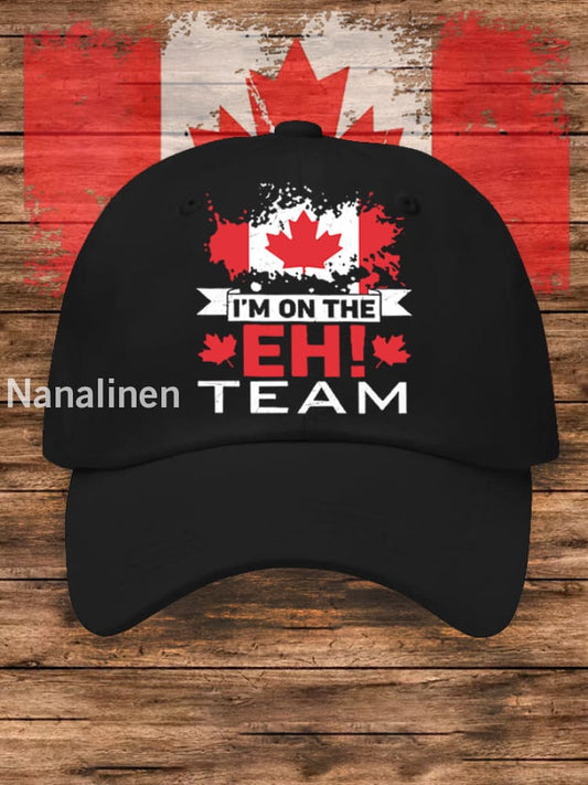 Unisex I‘m On The EH！Team Defend Canada Hat Black / JM