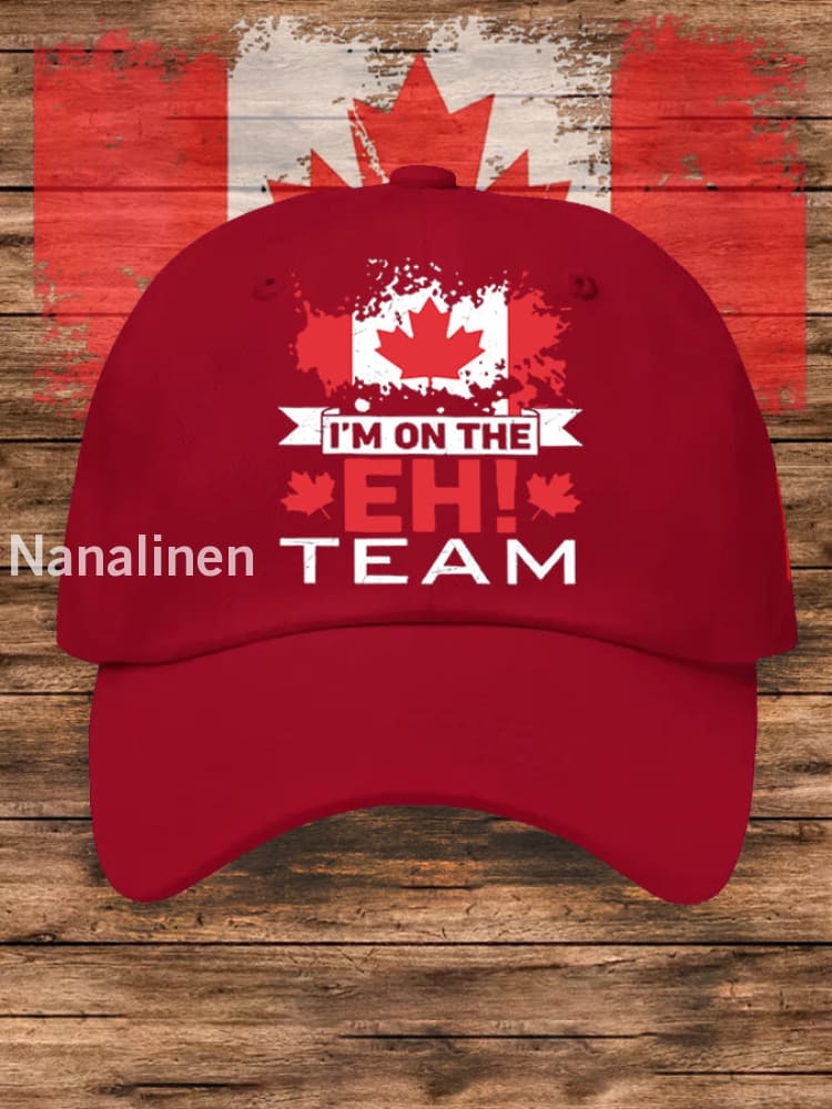 Unisex I‘m On The EH！Team Defend Canada Hat Red / JM
