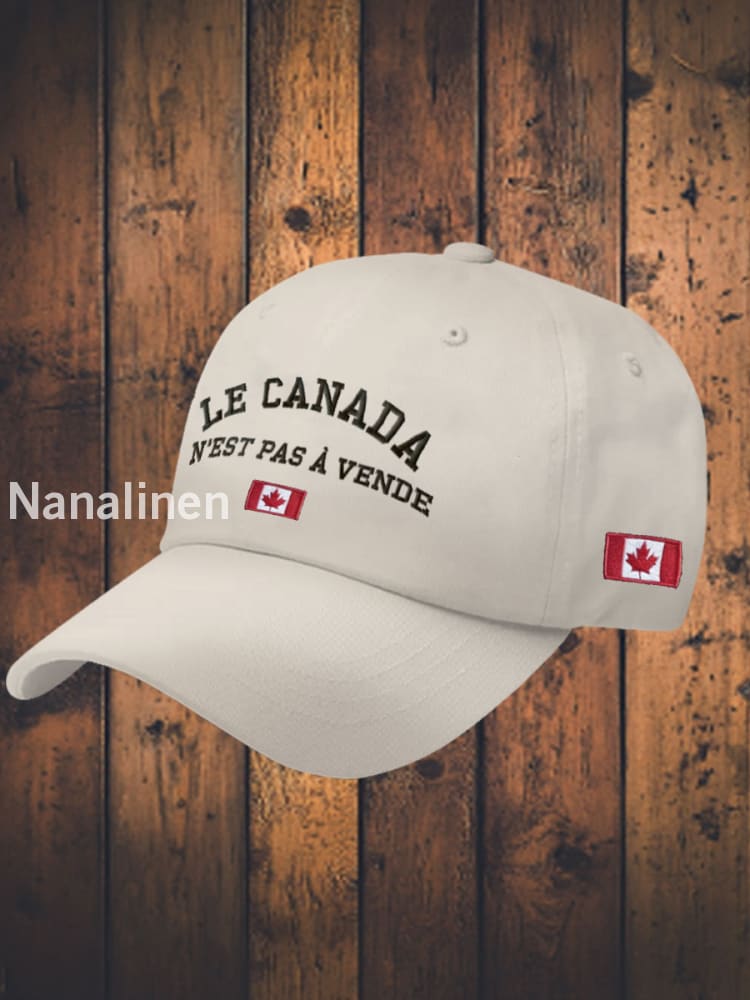 Unisex Le Canada n’est pas à vendre Flag Hat Beige / JM