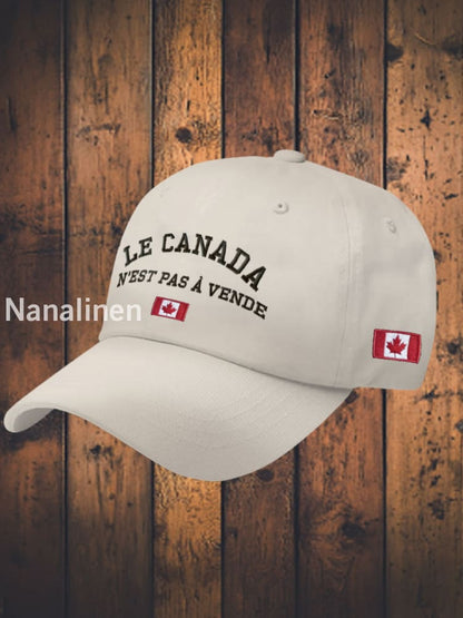 Unisex Le Canada n’est pas à vendre Flag Hat Beige / JM