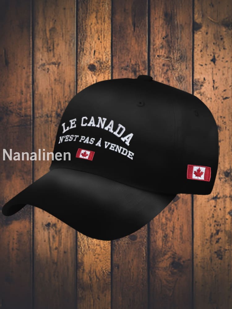 Unisex Le Canada n’est pas à vendre Flag Hat Black / JM