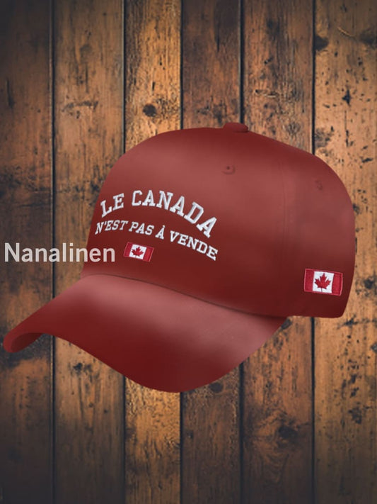 Unisex Le Canada n’est pas à vendre Flag Hat Red / JM