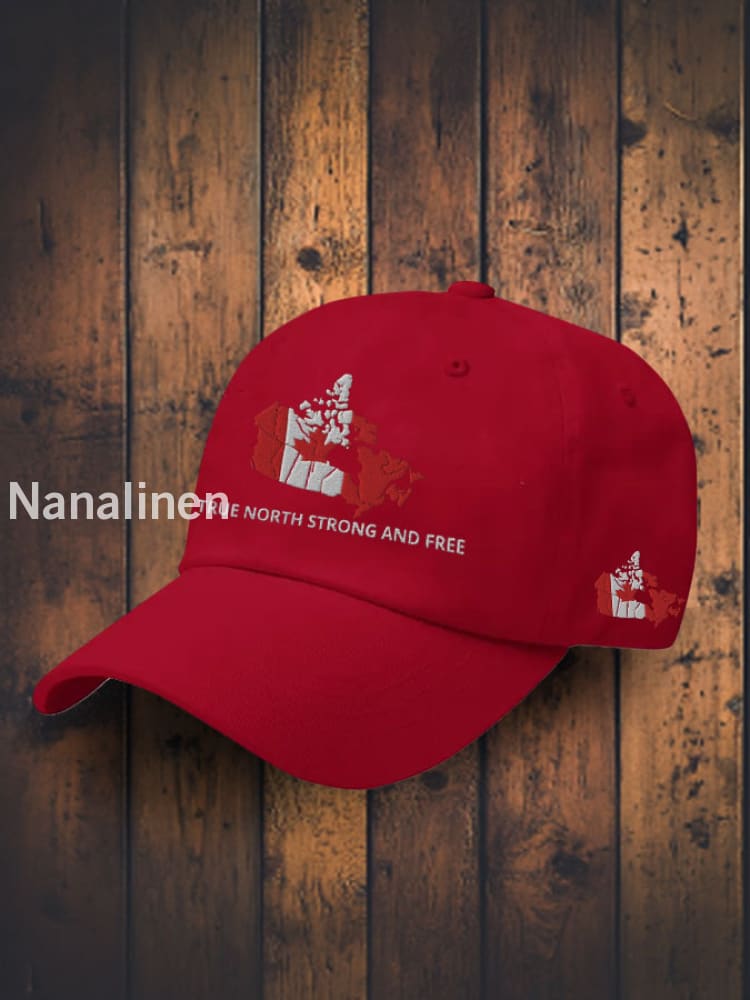 Unisex True North Strong&Free Canada Flag Hat Red / JM