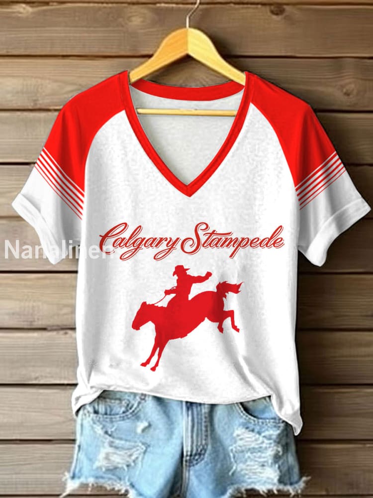 Women’s Calgary Stampede Inspired Print T-Shirt As picture / S