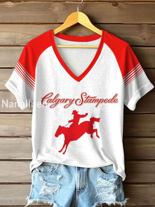Women’s Calgary Stampede Inspired Print T-Shirt As picture / S