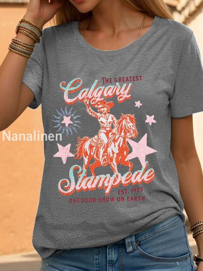 Women’s Calgary Stampede T-shirt Light Gray / S