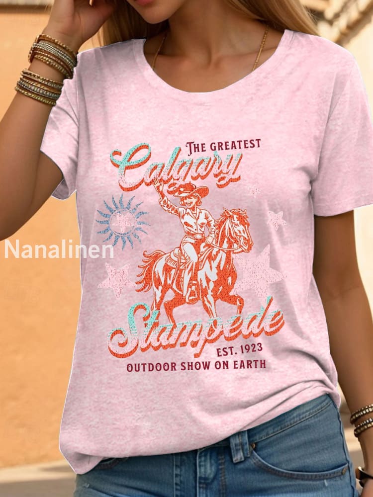 Women’s Calgary Stampede T-shirt Light Pink / S