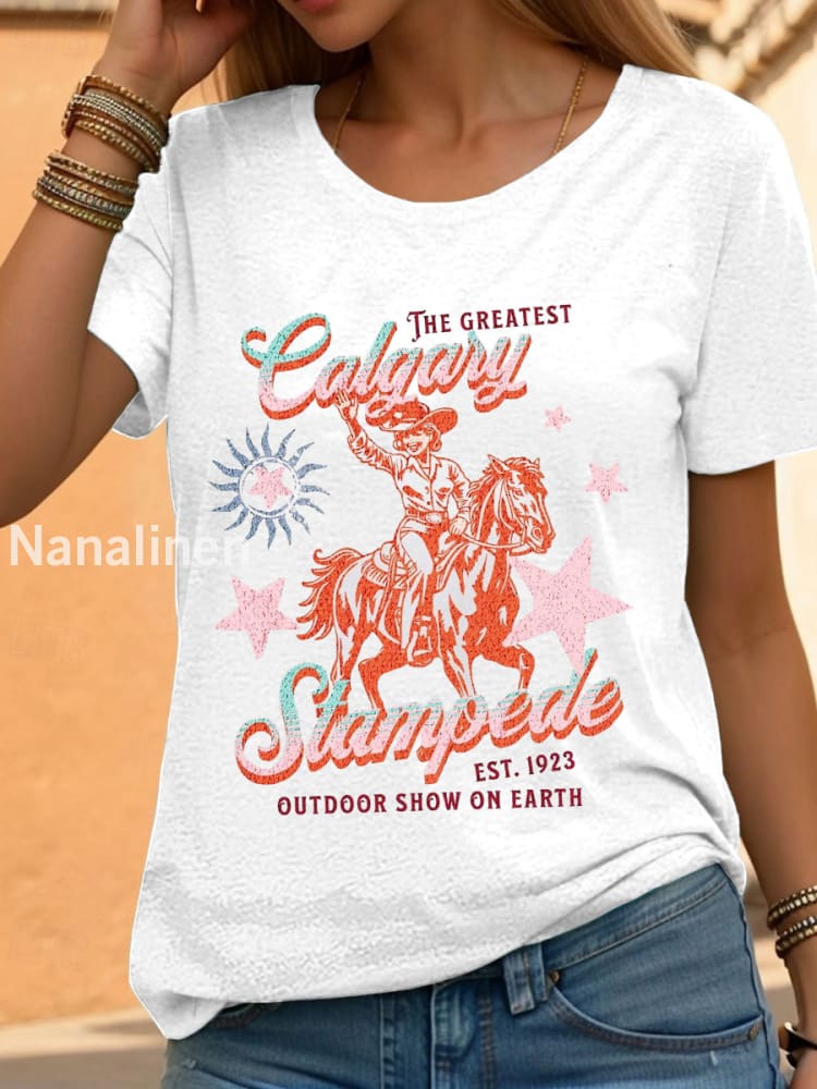 Women’s Calgary Stampede T-shirt White / S