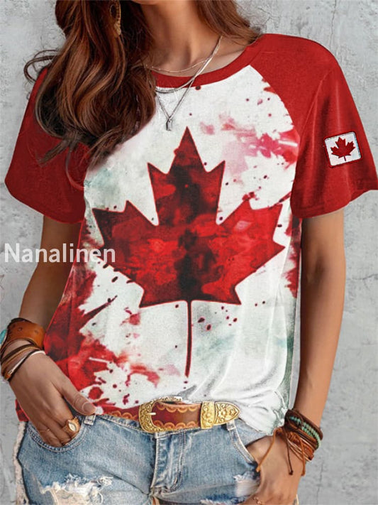 Women’s Canada Day Casual T-Shirt Red / S