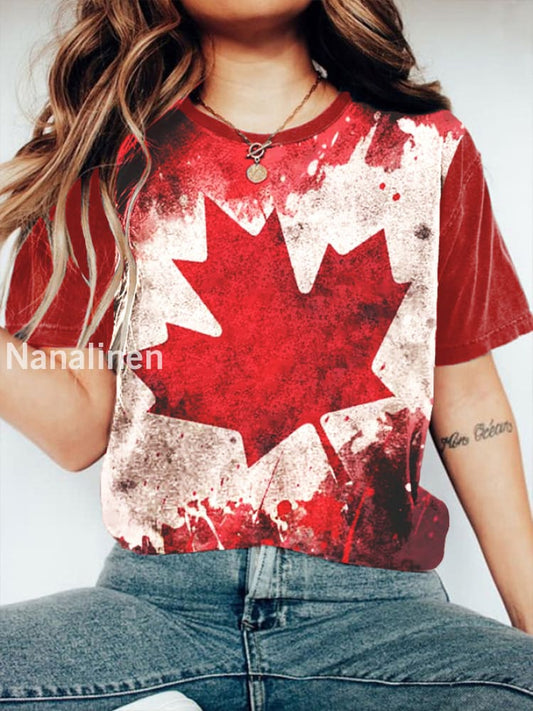 Women’s Canada Day Casual T-Shirt Red / S