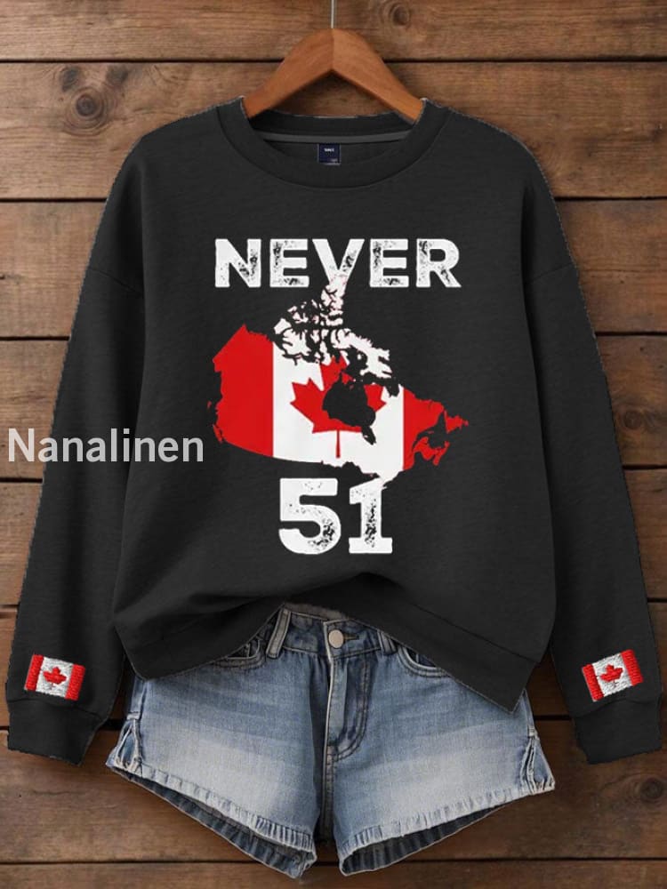 Women’s Canada Never 51 Printed Sweatshirt Black / S