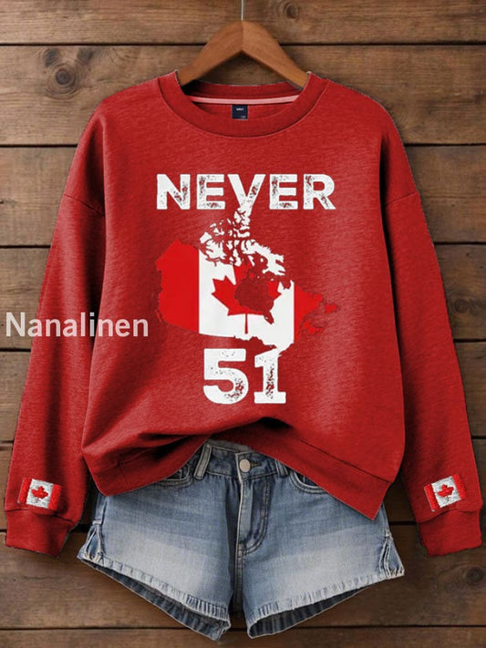Women’s Canada Never 51 Printed Sweatshirt Red / S
