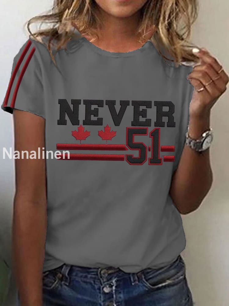 Women’s Canada Printed Short Sleeve Shirt Gray / S