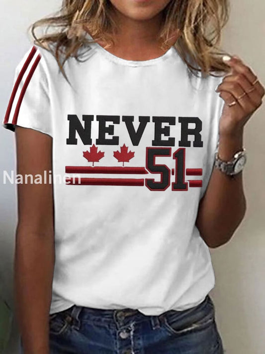 Women’s Canada Printed Short Sleeve Shirt White / S