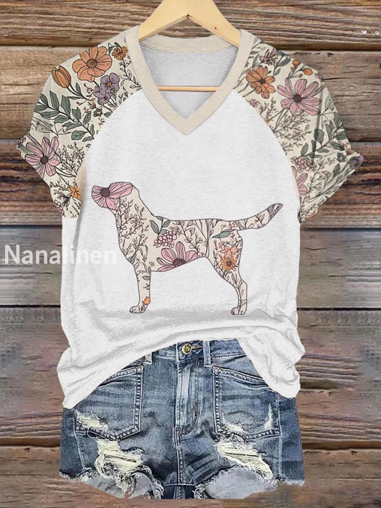 Women’s Labrador Retriever Printed Casual T-Shirt White / S