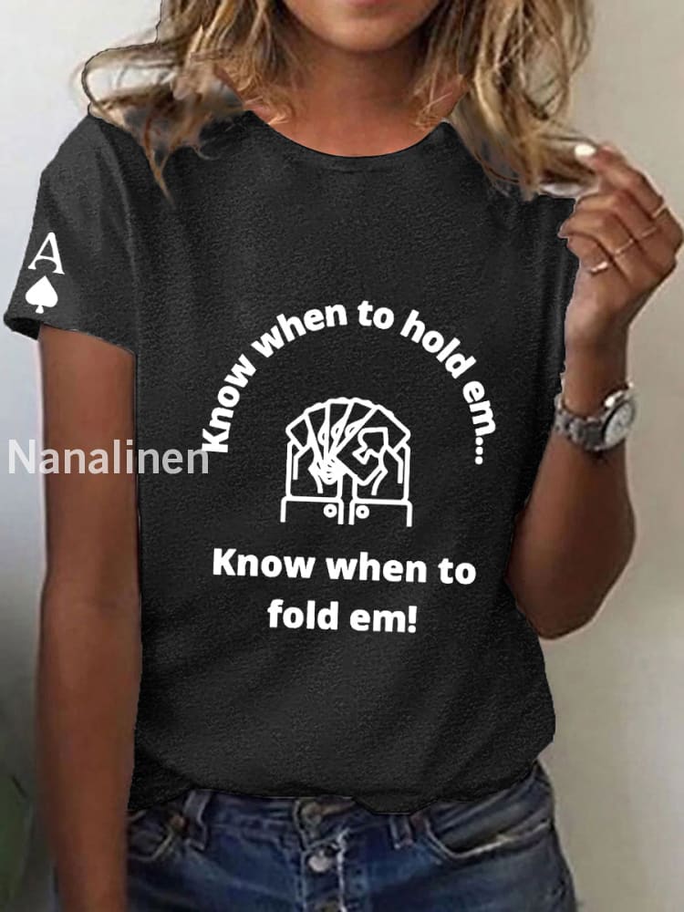 Women’s poker Philosophy of Life T-shirt Black / S