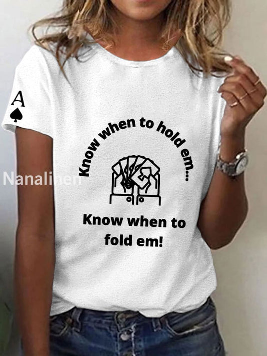 Women’s poker Philosophy of Life T-shirt White / S